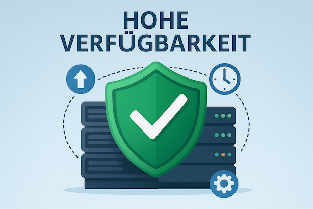 Redundant abgesicherte Server und Festplatten. Regelmäßige Backups.